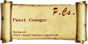 Peszt Csongor névjegykártya